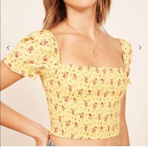 NWT Reformation Louisiana Top in Zinnia
